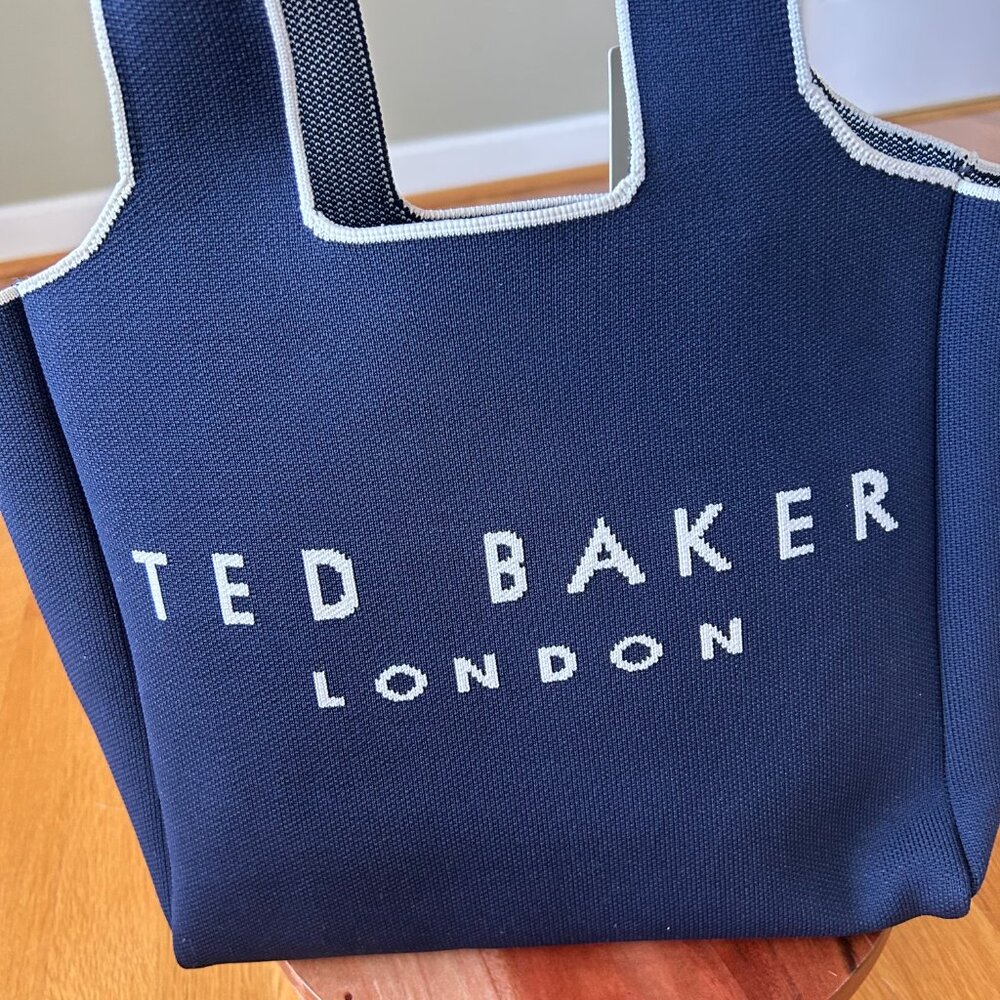 Ted Baker Sara Jaquard Knit Tote Navy